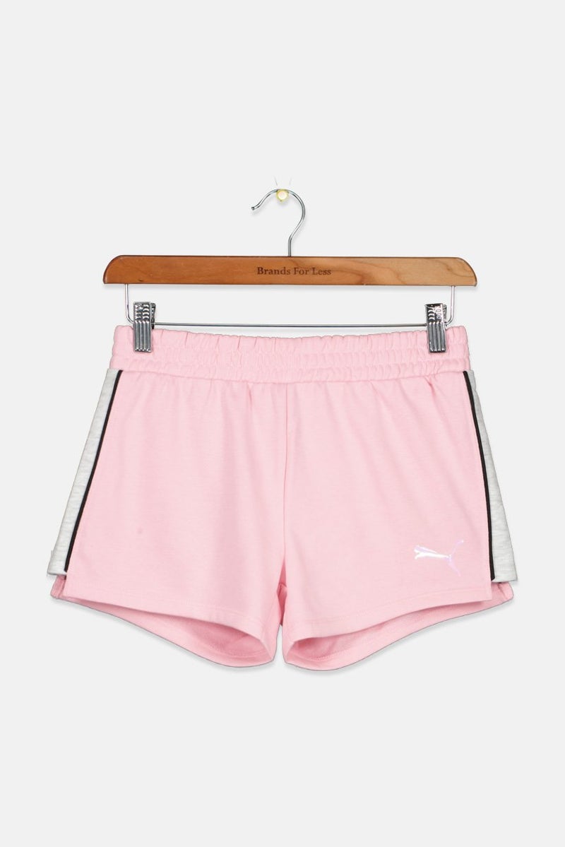 PUMA Kids Girl Brand Logo Training Shorts, Pale Pink - Image 1